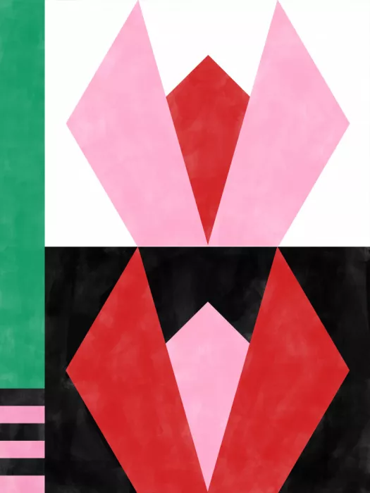 Ristova, Elena: Œuvre géométrique avec triangles et rectangles