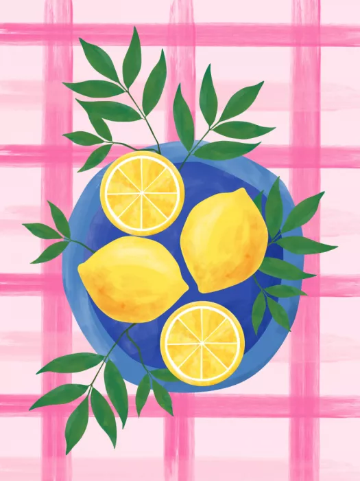 Ristova, Elena: Citrons sur une assiette bleue
