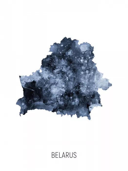 Tompsett, Michael: Carte aquarelle de Biélorussie