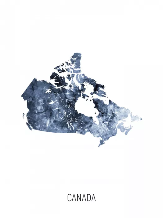 Tompsett, Michael: Carte aquarelle du Canada