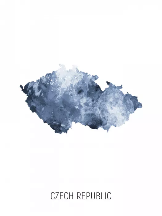 Tompsett, Michael: République Tchèque Carte Aquarelle