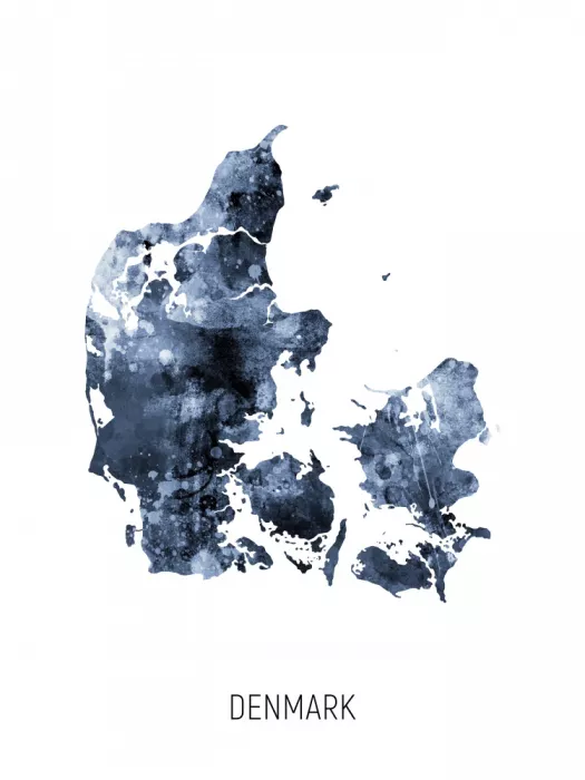 Tompsett, Michael: Carte aquarelle du Danemark