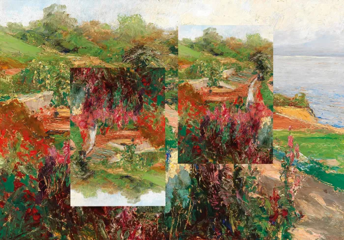 Concept, Art The: Collage de paysage moderne