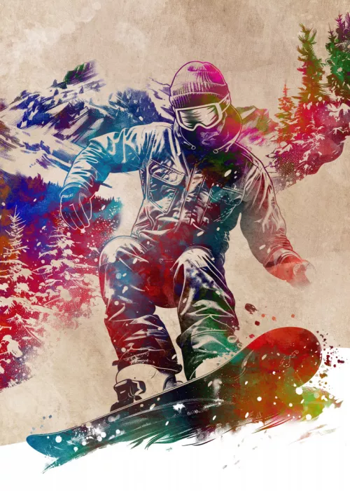 Jaszke, Justyna: Sport Snowboard art