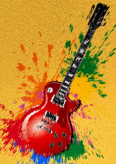 Kaminski, Carlo: Guitare électrique Pop Art explosif