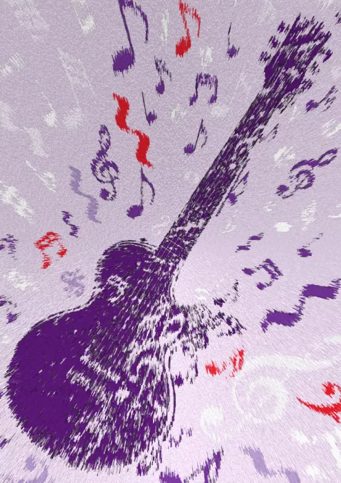 Kaminski, Carlo: Guitare électrique Pop Art éclatante