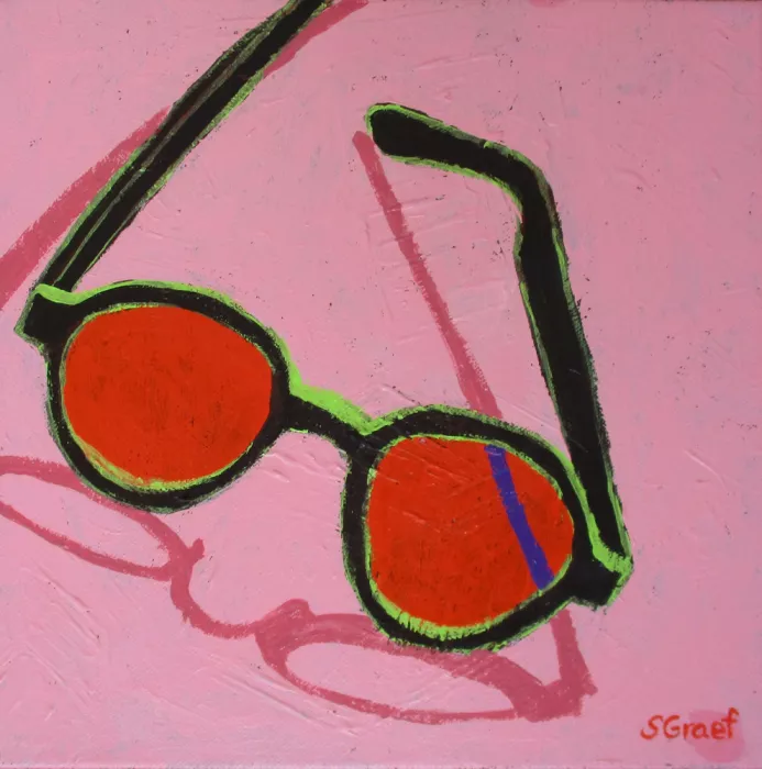 Graef, Sue: Schwarze Brille auf Rosa