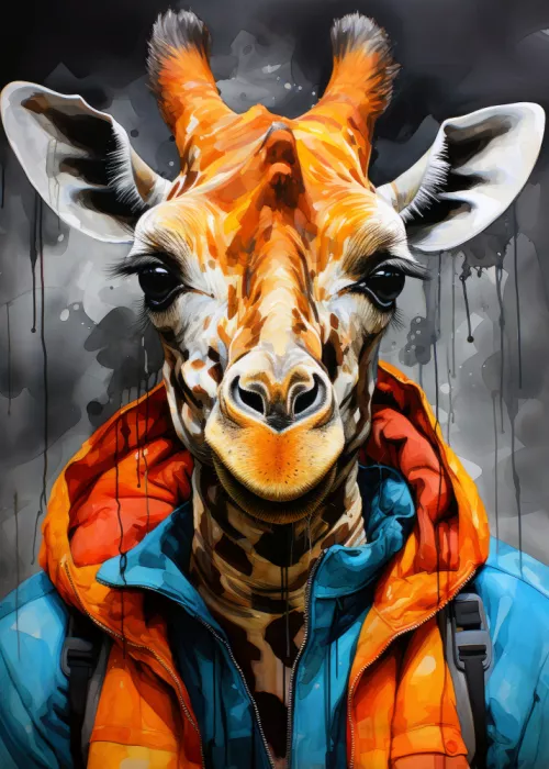 Jaszke, Justyna: Giraffe Watercolor Animal Art (2)