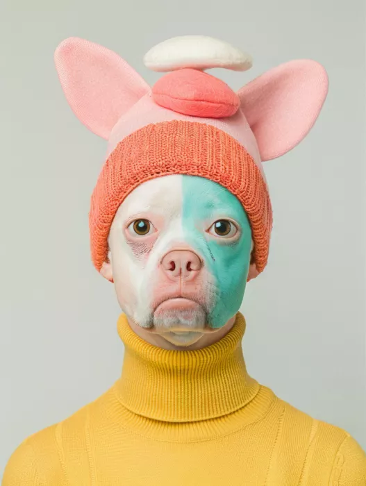 Paksoylu, Bilge: Portrait surréaliste homme-chien 3