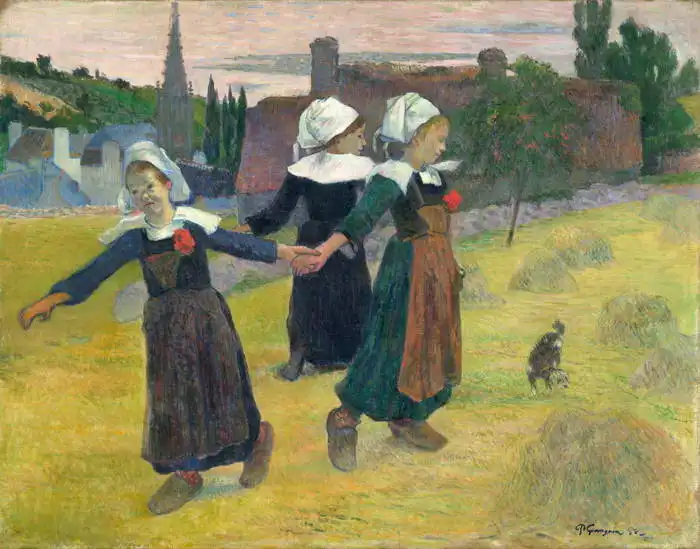 Gauguin, Paul: Tančící bretoňské dívky v Pont-Avenu