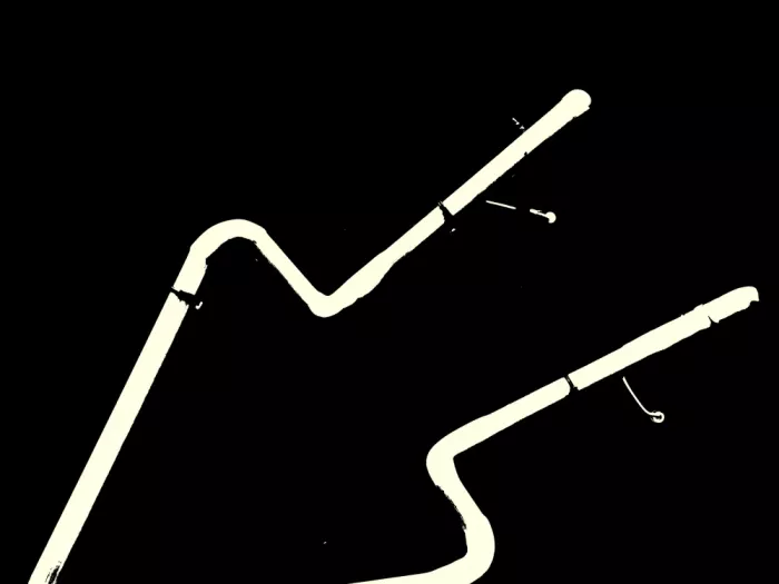 Strnad, Petr: Neon-Gitarren-Silhouette