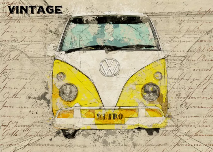 studio, senja Lembayung: Vintage VW Combi