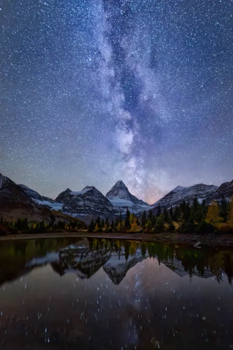 Zheng, Michael: Mount Assiniboine unter dem Nachthimmel