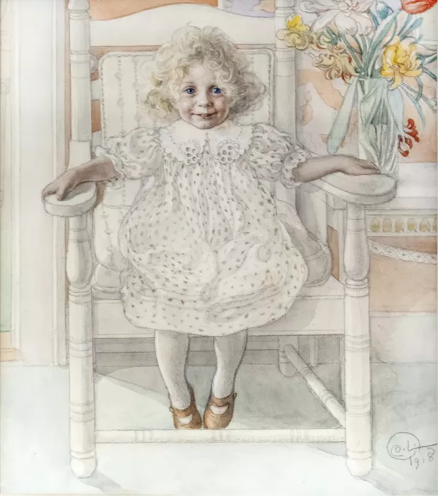 Larsson, Carl: Retrato de Inga Maria Thiel, 1918