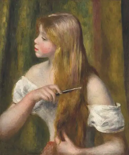 Renoir, Auguste: Dívka při česání vlasů