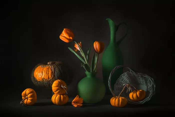 Jacobs, Lydia: Oranžový tulipán a dýně