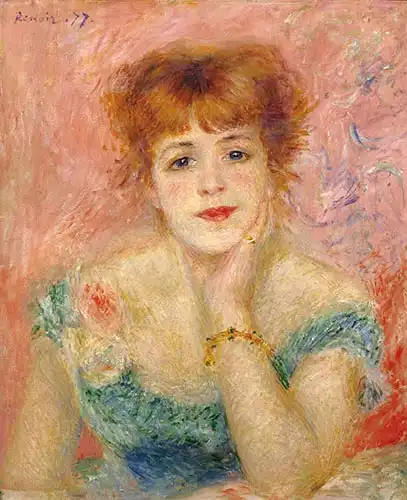 Renoir, Auguste: Portrét herečky Jeanne Samary