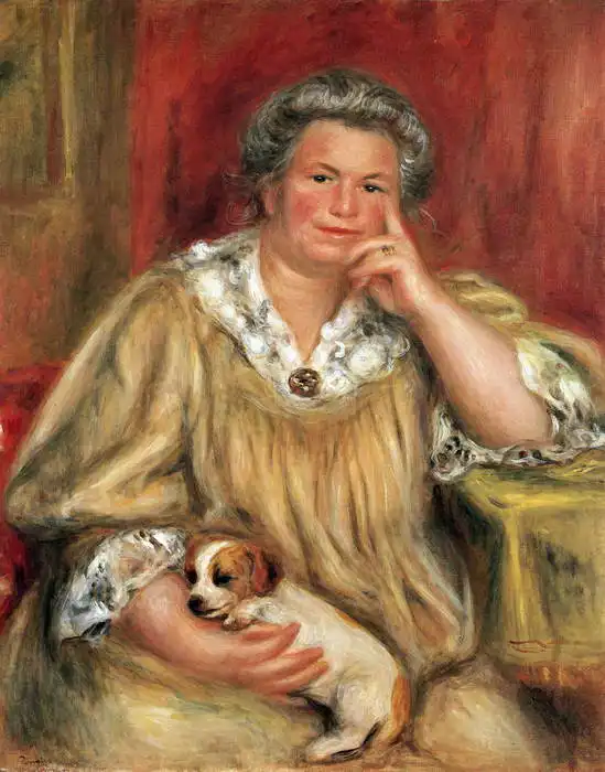 Renoir, Auguste: Portrét Madame Renoir s Bobem