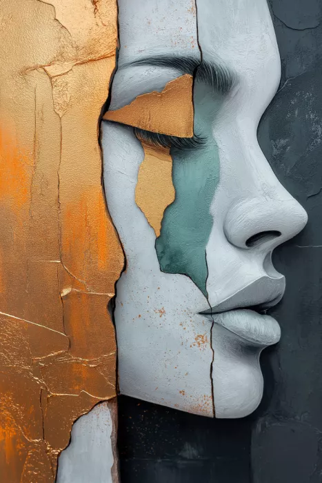 Mauro: Visage de femme abstrait (4)