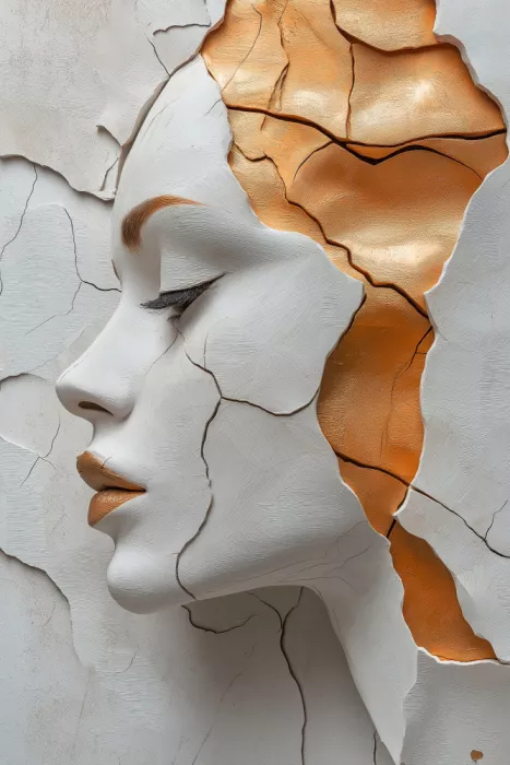 Mauro: A Woman's Cracked Face