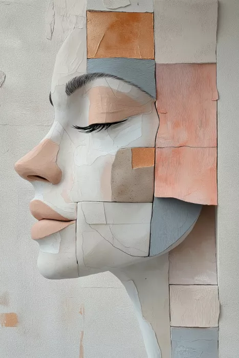 Mauro: Visage de femme abstrait (14)