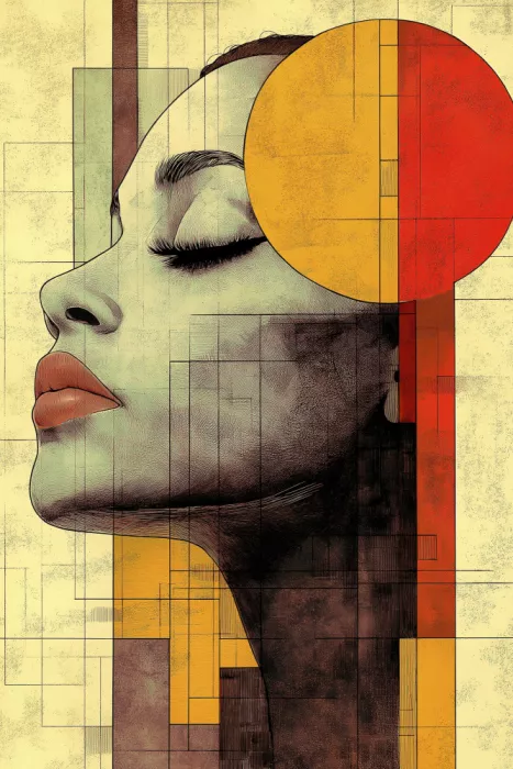 Mauro: A Woman Face   3d Vintage Poster (1)