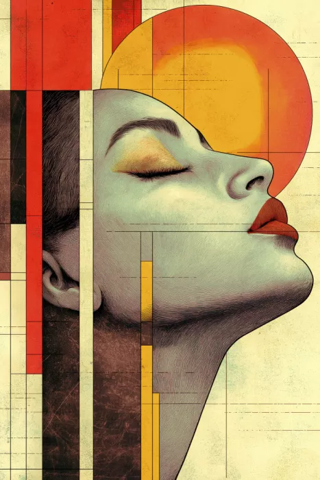 Mauro: A Woman Face   3d Vintage Poster (3)