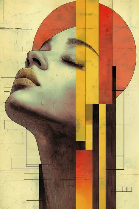Mauro: Visage de femme – affiche vintage 3D (9)