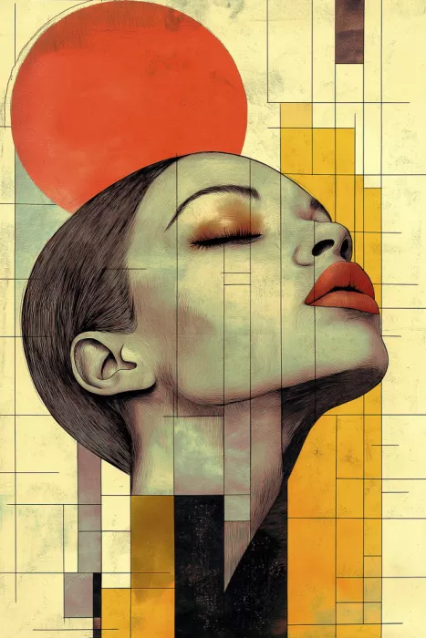 Mauro: A Woman Face   3d Vintage Poster (15)