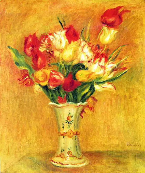 Renoir, Auguste: Tulipány ve váze