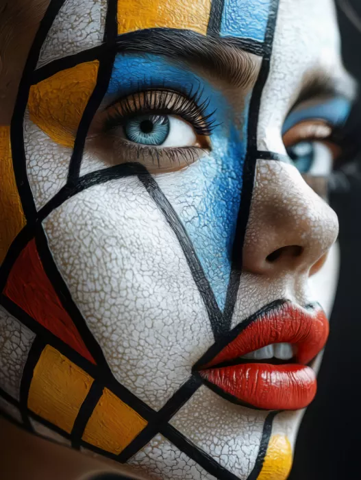 Paksoylu, Bilge: Portrait Pop Art géométrique
