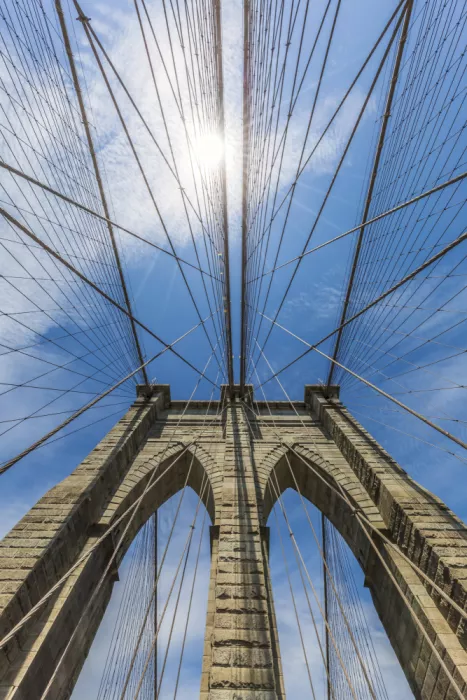 Viola, Melanie: NEW YORK CITY Ponte di Brooklyn in dettaglio