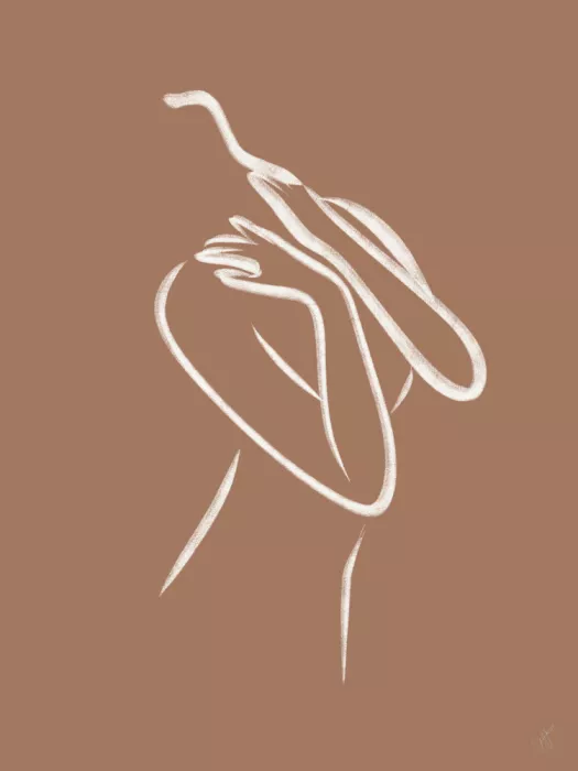 Volfova, Anne-Marie: Woman 2 - Pantone 2025 Mocha Mousse