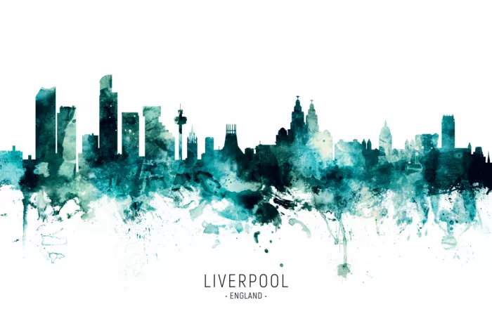 Tompsett, Michael: Skyline de Liverpool Angleterre