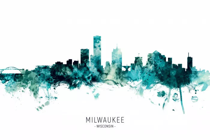 Tompsett, Michael: Skyline de Milwaukee Wisconsin