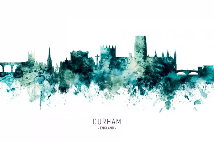 Tompsett, Michael: Panorama urbain de Durham, Angleterre