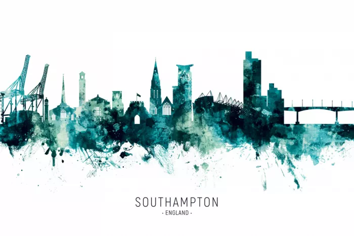 Tompsett, Michael: Skyline de Southampton, Angleterre