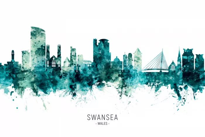 Tompsett, Michael: Skyline de Swansea Wales
