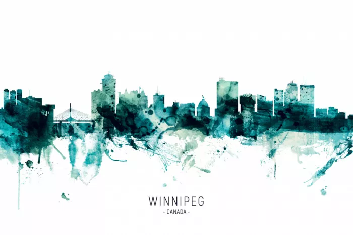 Tompsett, Michael: Skyline de Winnipeg, Canada