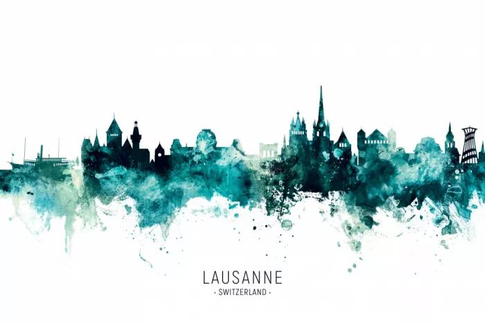 Tompsett, Michael: Skyline de Lausanne Suisse