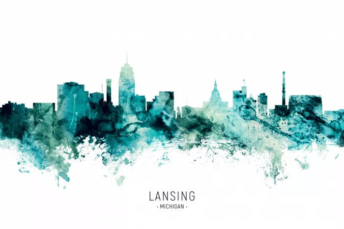 Tompsett, Michael: Skyline de Lansing, Michigan