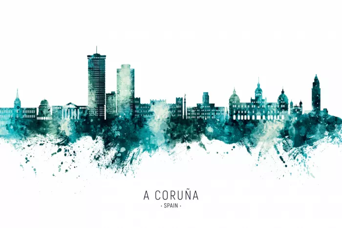 Tompsett, Michael: Skyline de A Coruña, Espagne