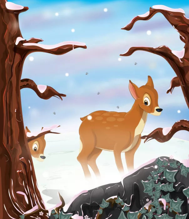 Nicholas: Cerf dans la neige