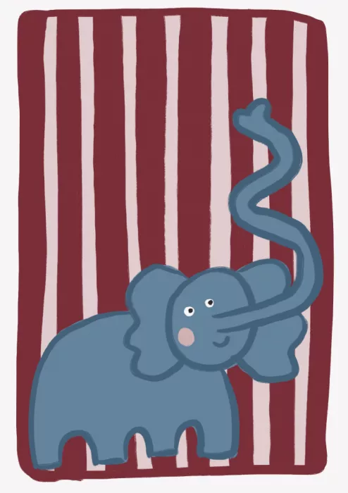 Fritsch, Athene: Éléphant bleu curieux
