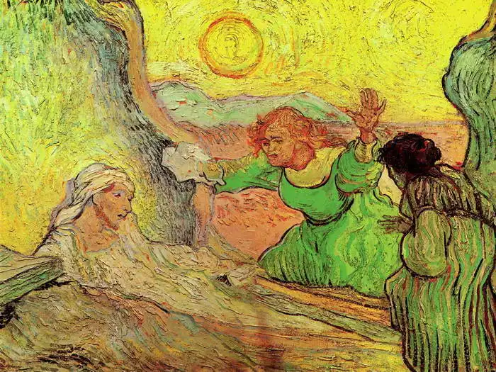 Gogh, Vincent van: Uzdravení Lazara (Rembrandt)