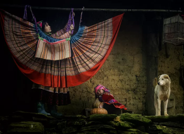 Huy, Ngoc Le: Madre e bambino a Bac Ha, Vietnam