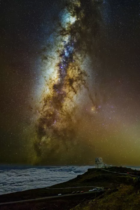 Li, Bruce: Via Lattea, luce zodiacale e airglow sopra l