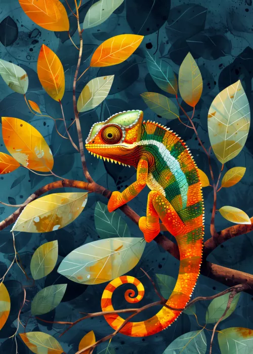 Jaszke, Justyna: Animali tropicali Camaleonte 6