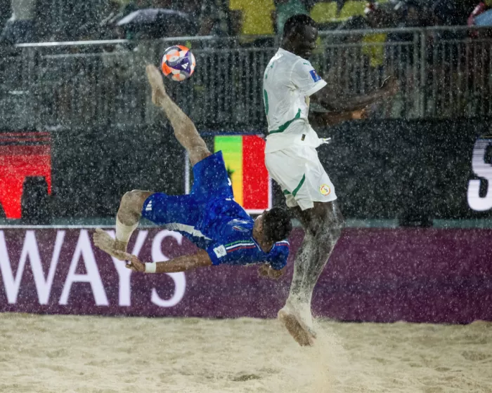 Qazwini, Al Bahaadeen: Beach Soccer under the rain