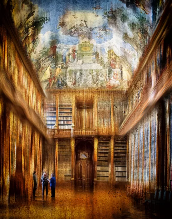 Corte, Raffaele: The ancient library